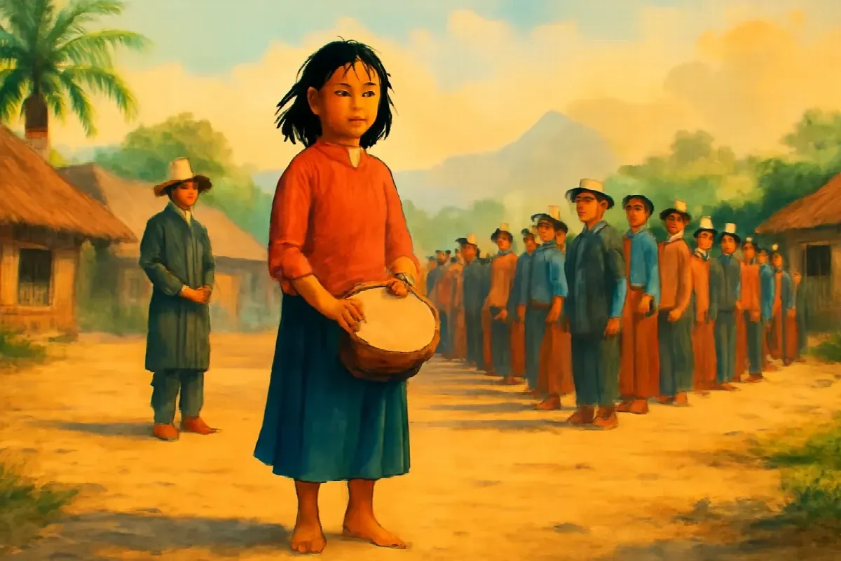 Rơm và chiếc trống gọi mưa