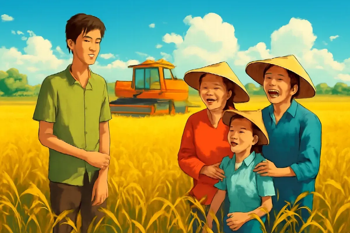 Sáu mươi hai ký của trai phố ngày gặt Tháp Mười