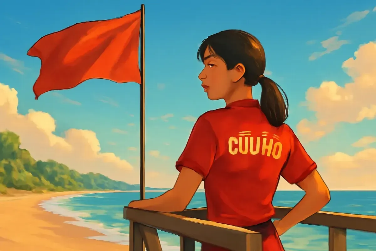 Sổ trực của đội cứu hộ bãi A