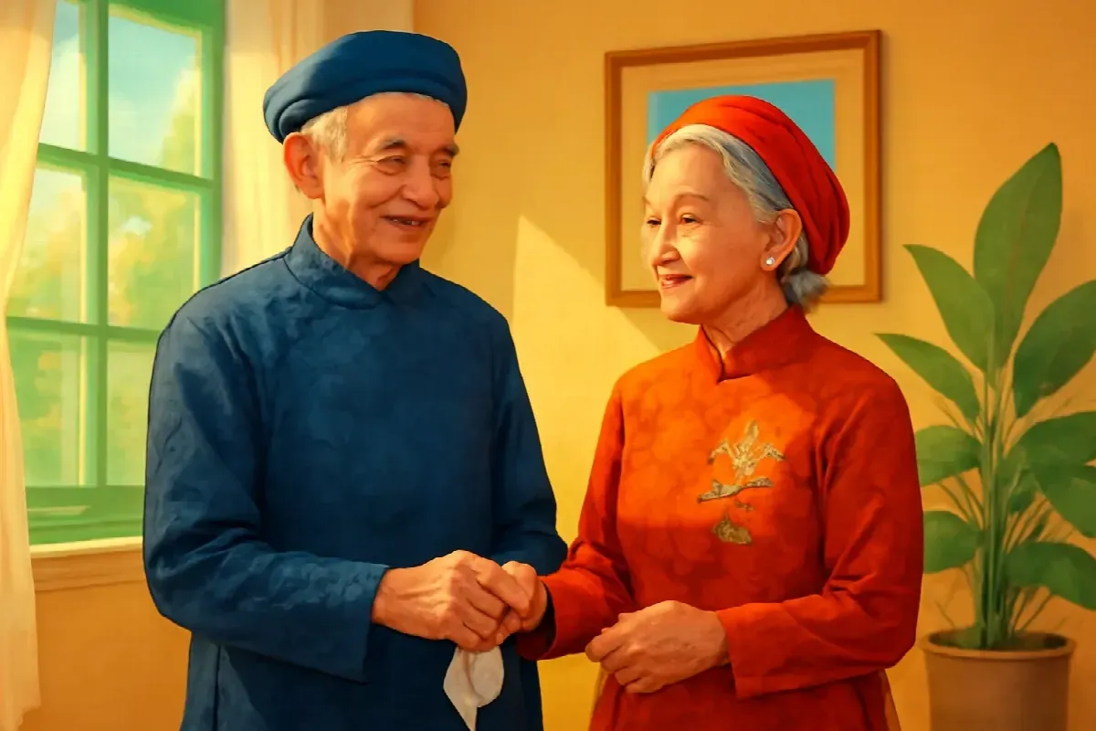Tấm ảnh cưới trễ sáu mươi năm