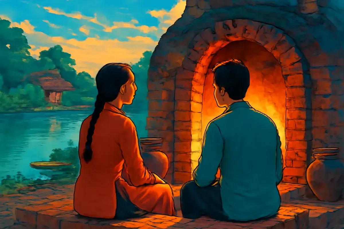 Tấm thiệp cưới trong ví Hồng Gấm