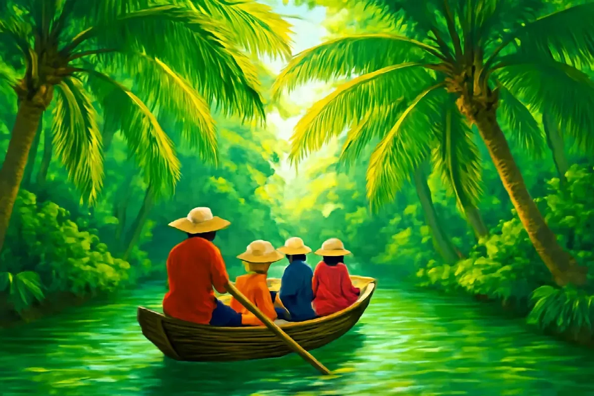 Tát mương thật ở vườn ông Mười Tòng