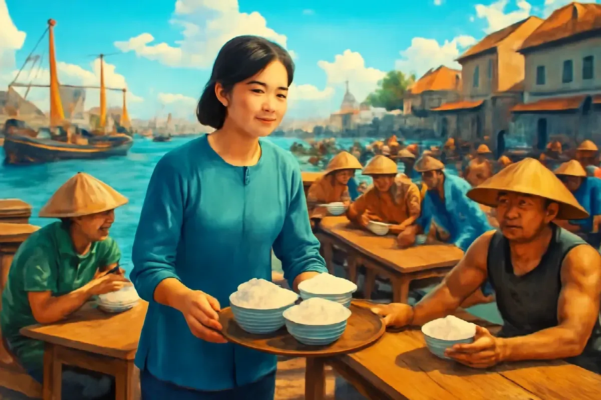 Thẻ tre con cá sứt vảy ở bến Bình Đàm