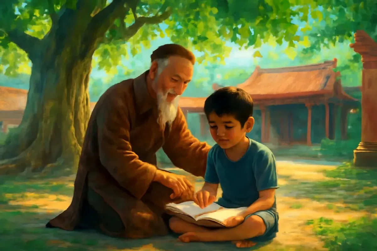 Thỏi mực trầm ở lớp học đình Hạ Vân