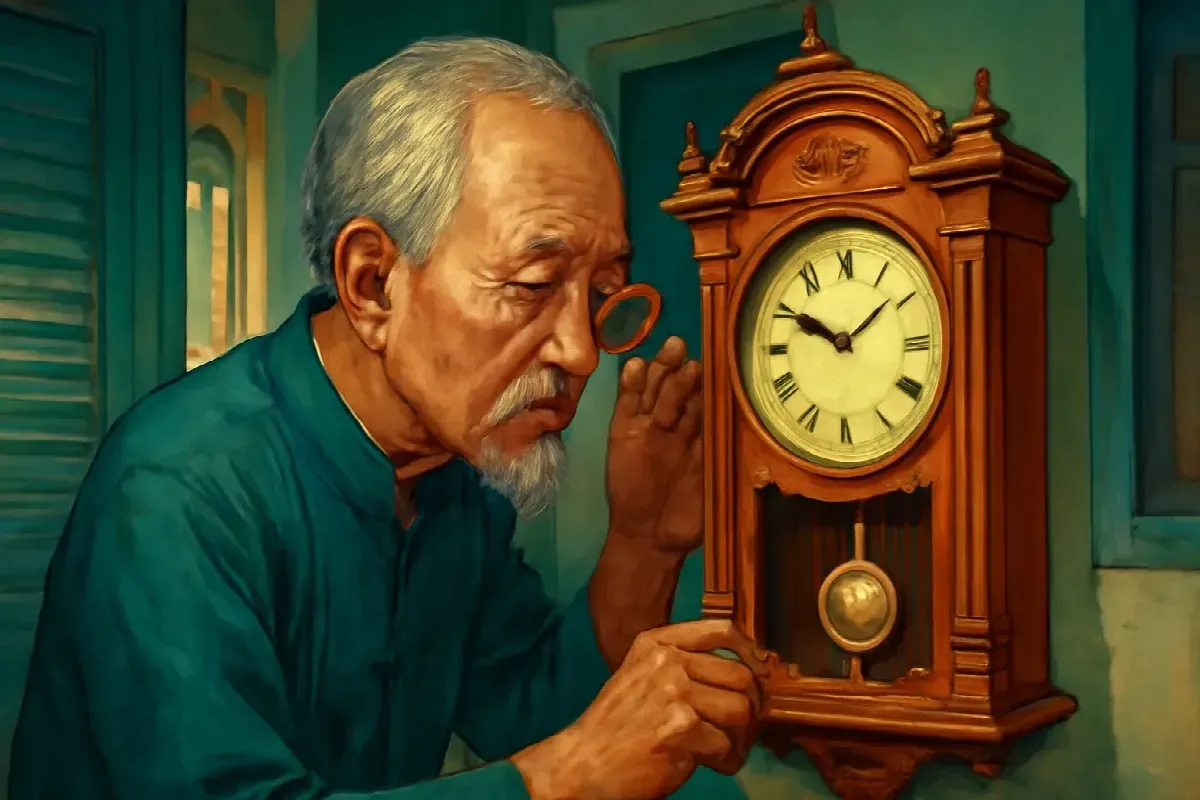 Tiếng chuông trong quá của chiếc đồng hồ quả lắc phố Hàng Chiếu