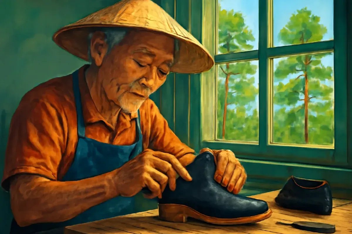 Tờ báo vẽ hai bàn chân