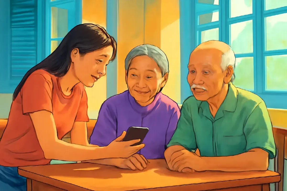 Trái tim gửi nhầm ở lớp điện thoại
